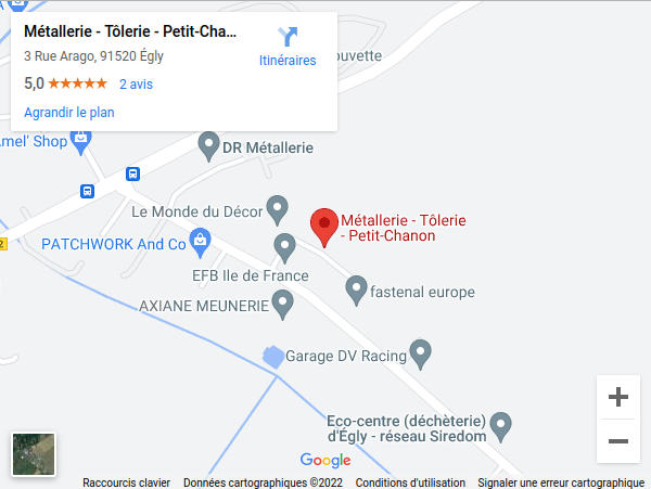 Carte emplacement du Petit Chanon